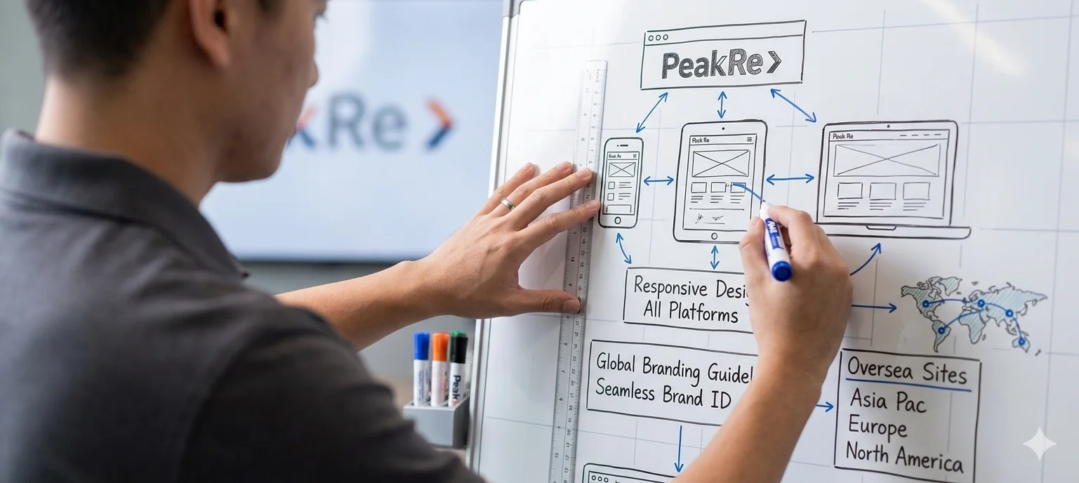 Peak Re corporate website design showcase